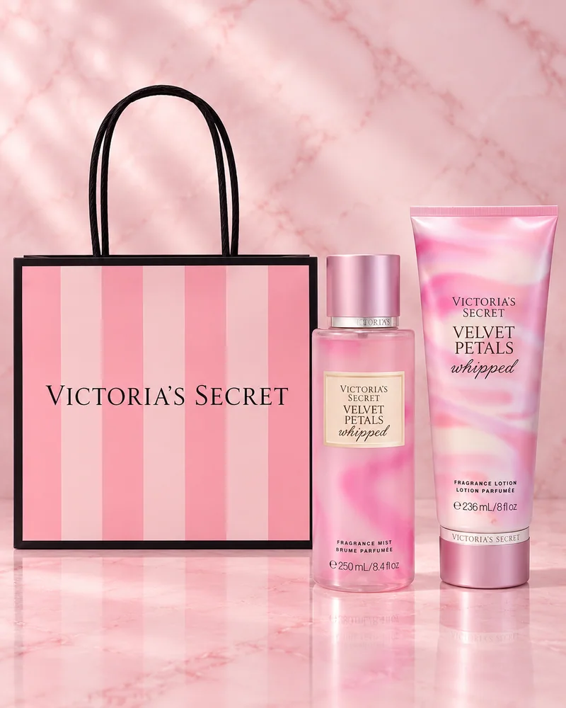 Set Victoria’s Secret Velvet Petals Whipped – Splash 250 ml + Fragrance Lotion 236 ml